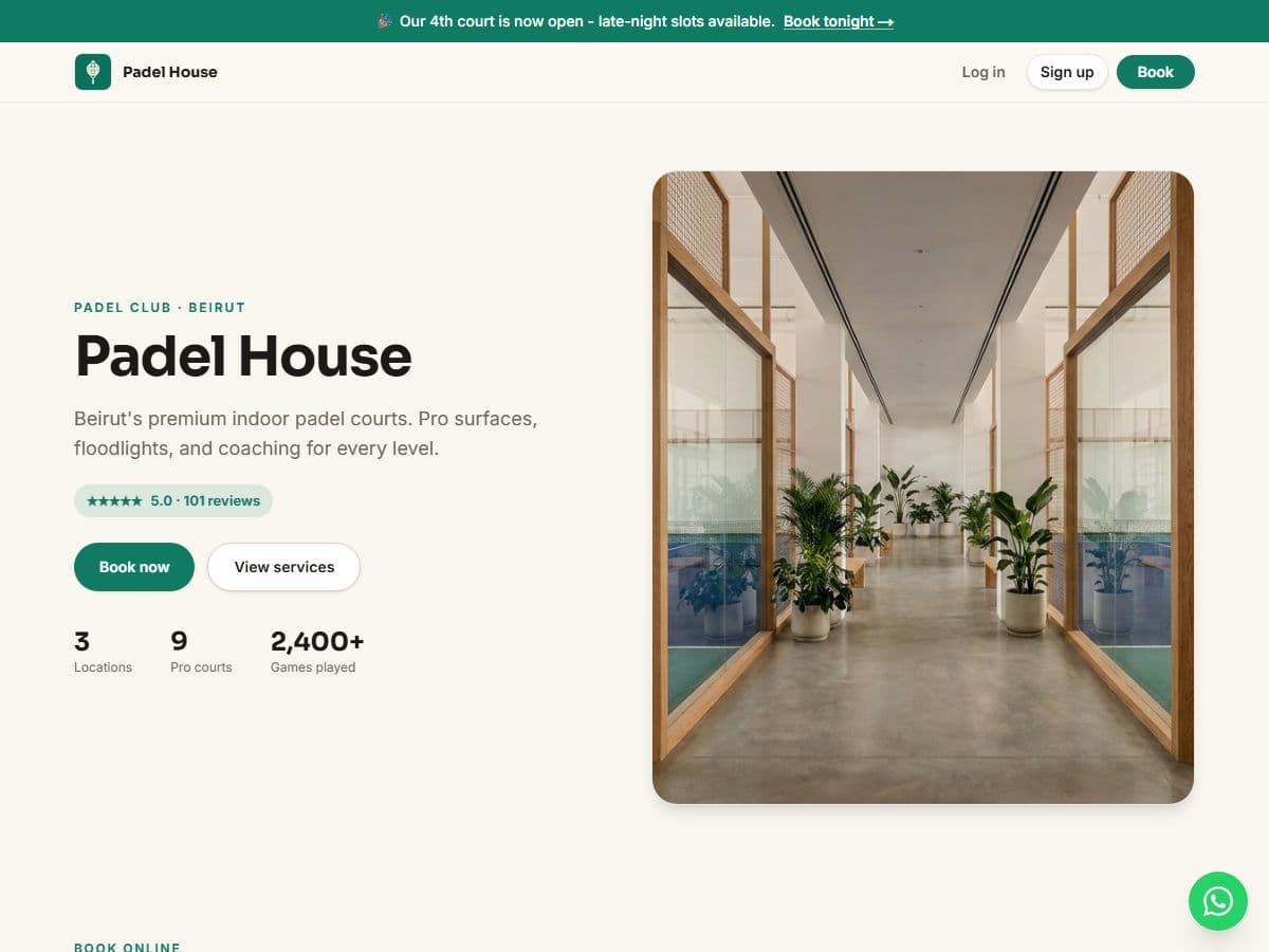 Padel House · Terrains de sport